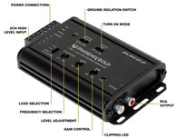 Phoenix Gold ZLOC2.2 high end Hi-Lo converter 2 kanaals met Bass Cube