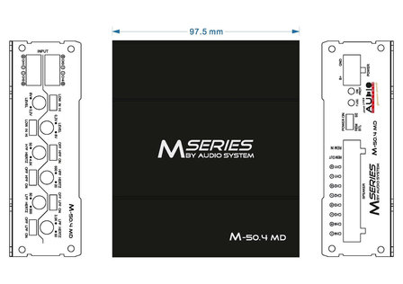 Audio System M50.4MD versterker 4 kanaals 400 watts RMS