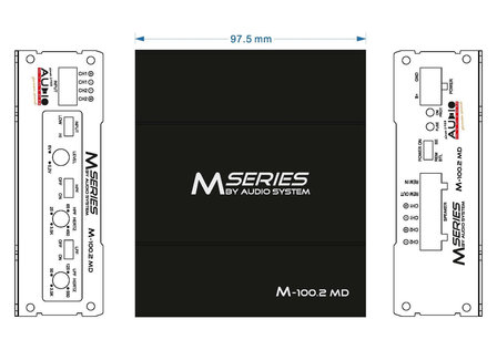 Audio System M100.2MD versterker 2 kanaals 300 watts RMS