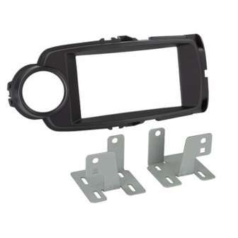 Toyota Yaris radio paneel 2-din zwart 10/2011 - 07/2014