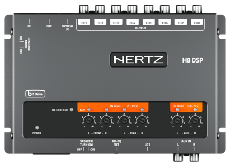 Hertz H8DSP-DRC DSP processor met afstandsbediening