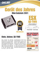 ESX Quantum QS-TWO-ISO Nano 2 kanaals versterker 190 watts RMS