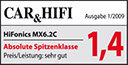 Hifonics Maxximus MX6.2C High End 16,5 cm 2-weg compo luidspreker set 125 watts RMS inbouwdiepte 65mm Made in Germany