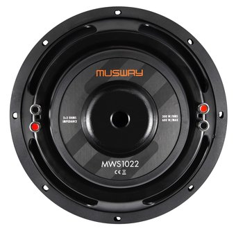 MusWay MWS1022 flat subwoofer 10 inch 300 watts RMS DVC 2 ohms