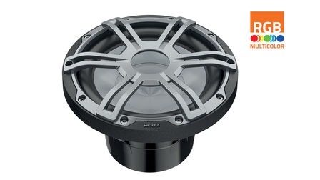 Hertz Marine HMS10S-LD-G subwoofer 10 inch 250 watts RMS marine edition met RGB-LED