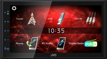 JVC KW-M27DBT DAB+ autoradio met android mirroring bluetooth &amp; usb