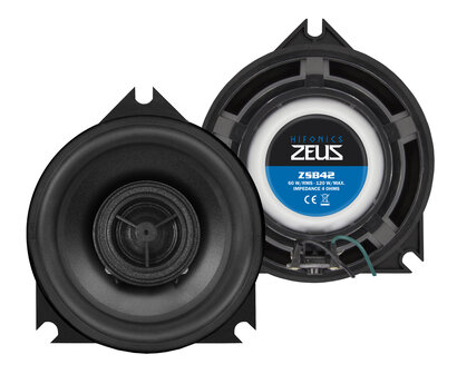 Hifonics Zeus ZSB42 custom fit 10cm 2-weg luidspreker set 60 watts RMS voor BMW &amp; MINI