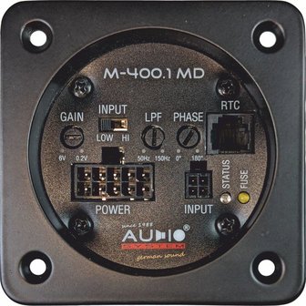 Audio System M400.1MD mono block versterker 400 watts RMS 2 ohms voor kist terminals