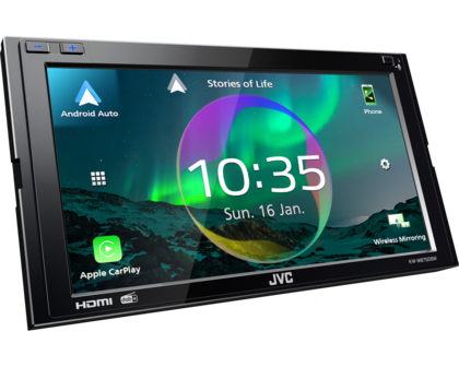 JVC KW-M875DBW DAB+ autoradio met bluetooth wireless Apple Carplay &amp; Android Auto