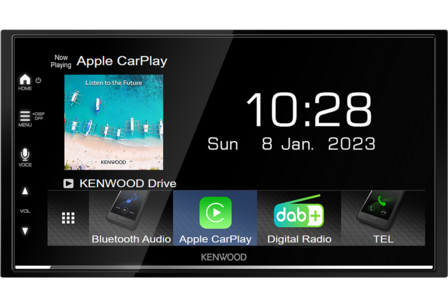 Kenwood DMX7722DABS autoradio wireless Apple Carplay &amp; Android Auto Wifi bluetooth