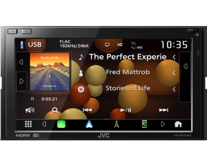 JVC KW-M875DBW DAB+ autoradio met bluetooth wireless Apple Carplay &amp; Android Auto