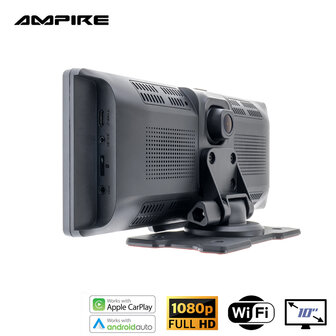 Ampire CPM100 IPS monitor 10 inch Apple Carplay &amp; Android Auto met dashcam