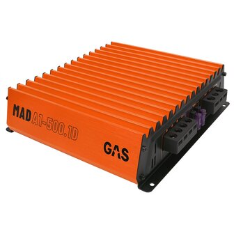 GAS AUDIO MAD A1-500.1D monoblock versterker 500 watts RMS 1 ohms