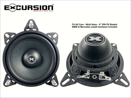 Excursion PX4M AllCarFit luidspreker set 10cm 75 watts RMS 3 ohms BMW &amp; Mercedes