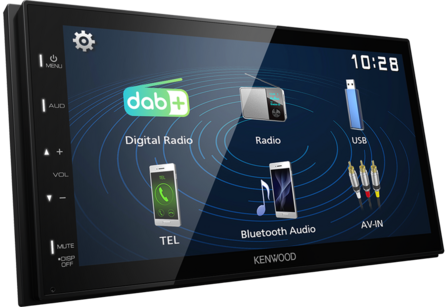 Kenwood DMX129DAB android mirroring DAB+ radio systeem met usb