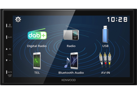 Kenwood DMX129DAB android mirroring DAB+ radio systeem met usb