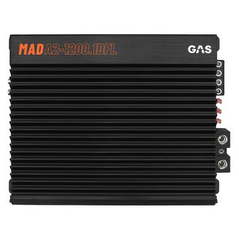 GAS AUDIO MAD A2-1200.1DFL fullrange monoblock versterker 1200 watts RMS 1 ohms