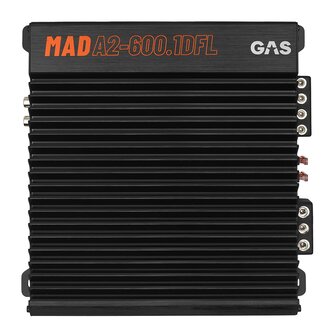 GAS AUDIO MAD A2-600.1DFL fullrange monoblock versterker 600 watts RMS 1 ohms