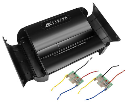 ESX Vision VX10.0 Pro hybride powercap 10 farad met led display &amp; verdeelblok