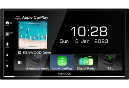 Kenwood DMX7722DAB-CAMPER sygic navigatie bluetooth wireless Android Auto &amp; Apple Carplay