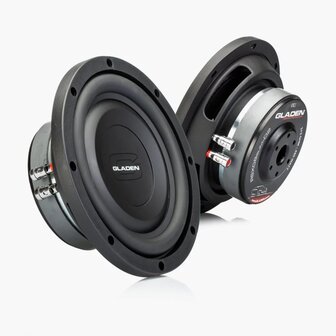 Gladen RS-X08 SLIM-D2 subwoofer 8 inch 225 watts RMS DVC 2 ohms