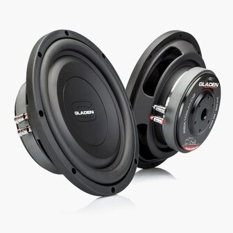 Gladen RS-X10 SLIM-D2 subwoofer 10 inch 250 watts RMS DVC 2 ohms