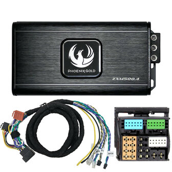 Phoenix Gold ZXMPVW1 plug &amp; play power upgrade 4 kanaals versterker kit voor Audi, Seat &amp; VW 2012-&gt;