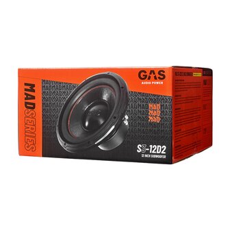 GAS AUDIO MAD S3-12D2 subwoofer 12 inch 600 watts RMS DVC 2 ohms