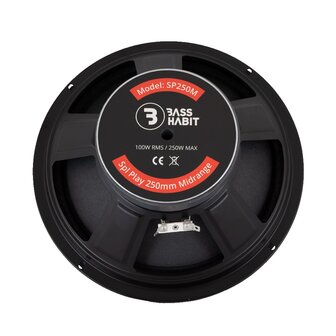 Bass Habit Play SP250M 25cm midwoofer 100 watts RMS 4 ohms 95dB