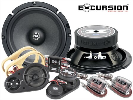 Excursion RX6.3C ECO deels actieve 16,5 cm 3-weg compo set 120 watts RMS 2 ohms