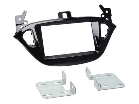 Opel Adam / Corsa  radio inbouwframe 2-Din pianolak zwart