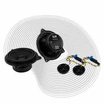Blam Relax KIT BM100FS custom fit 10cm 2-weg compo set 50 watts RMS 2 ohms BMW