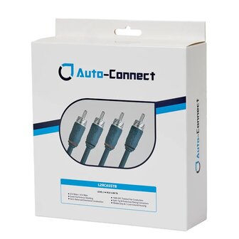 Auto Connect L2RCA55TB quad shielded 2 kanaals RCA signaalkabel 5.5 meter