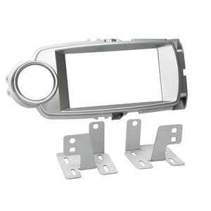 Toyota Yaris radio paneel 2-din zilver 10/2011 - 07/2014