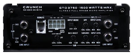 Crunch GTO3750 micro 3 kanaals versterker 650 watts RMS