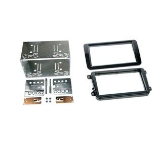 2 Din montage set pianolak zwart voor diverse VW SKODA en SEAT modellen