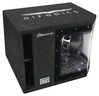 Hifonics Mercury MR10BP bandpass kist 10 inch 400 watts RMS 4 ohms met led verlichting