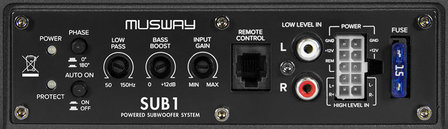 MusWay SUB1 actieve underseat subwoofer 100 watts RMS