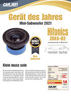 Hifonics Zeus ZRX6D2 subwoofer 6.5 inch 300 watts RMS DVC 2 ohms