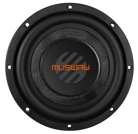 MusWay MWS822 flat subwoofer 8 inch 250 watts RMS DVC 2 ohms