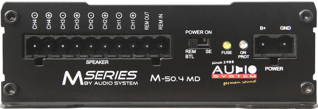 Audio System M50.4MD versterker 4 kanaals 400 watts RMS