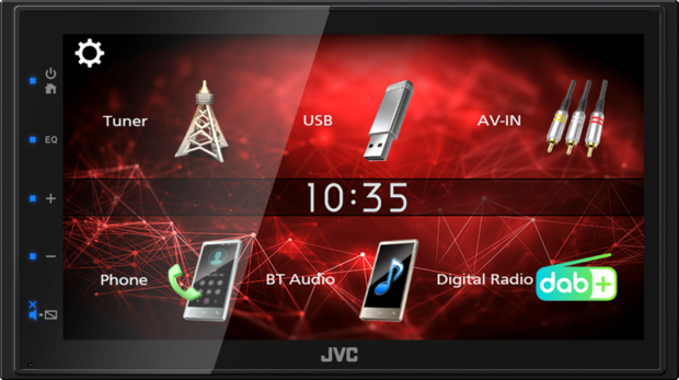 JVC KW-M27DBT DAB+ autoradio met android mirroring bluetooth & usb