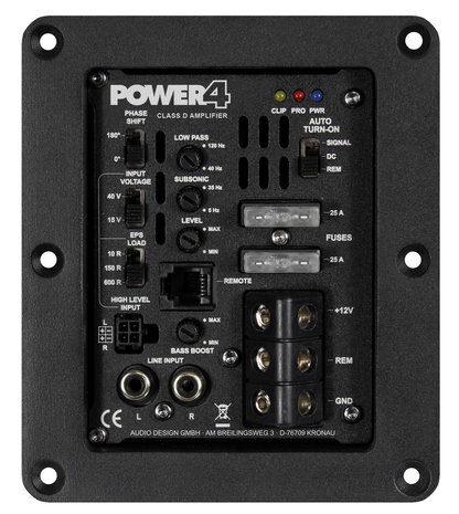 vonnis evenwichtig Lunch POWER4 mono versterker inbouw module 460 watts RMS 4 ohms - Car Hifi Twente