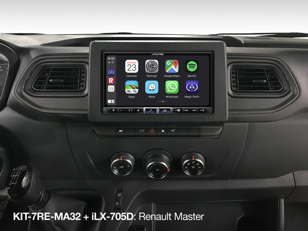 Alpine iLX-705D 2DIN DAB+ autoradio met bluetooth usb Apple Carplay & Android Auto