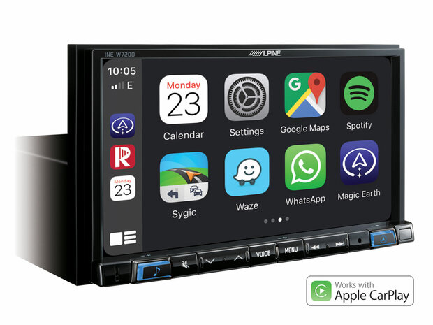 Alpine INE-W720D navigatie DAB+ radio met Apple CarPlay & Android Auto