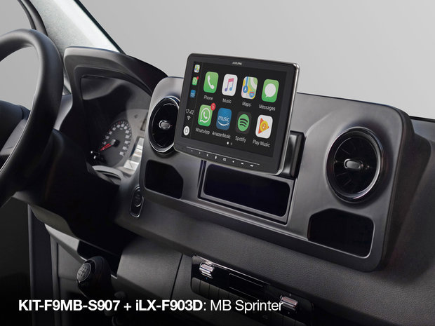 Alpine KIT-F9MB-S907 radio installatie kit iLX-F903D / INE-F904D voor Mercedes Spinter W907