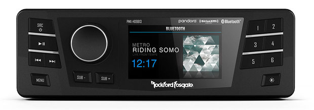 Rockford Fosgate PMX-HD9813 radio systeem voor 1998-2013 Harley-Davidson