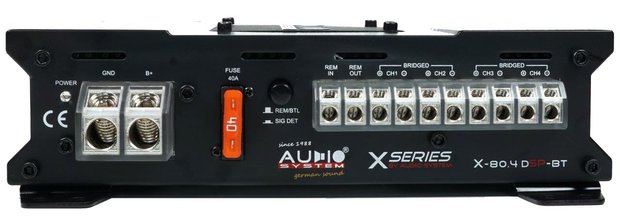 Audio System X-80.4DSP-BT versterker 4 kanaals met 8 kanaals DSP bluetooth & app control
