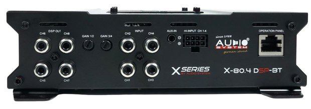 Audio System X-80.4DSP-BT versterker 4 kanaals met 8 kanaals DSP bluetooth & app control