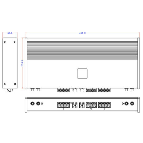 Phoenix Gold ZQ9004 high end SQ 4 kanaals versterker 920 watts RMS